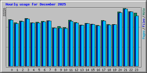 Hourly usage for December 2025